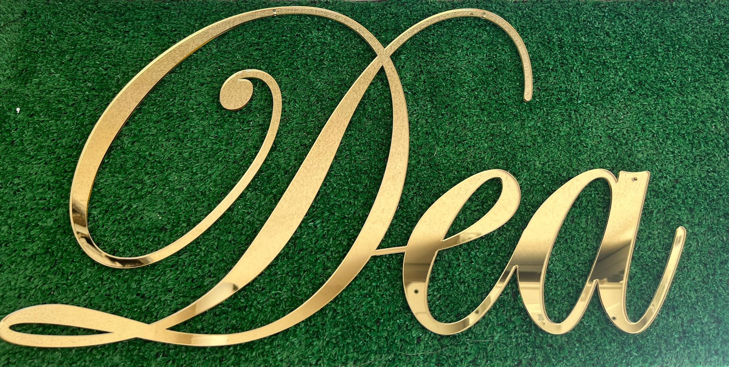 Scritte in plexiglass