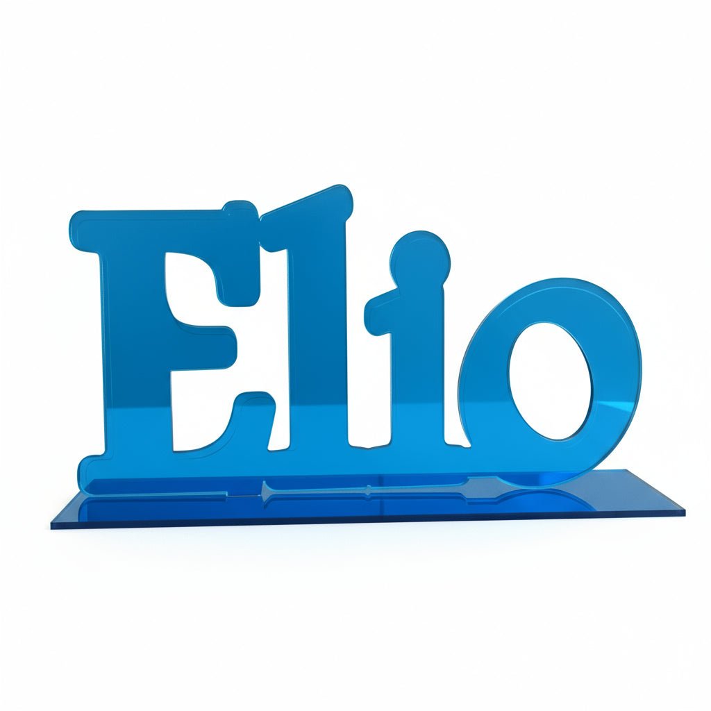 Scritte in plexiglass con nome e base