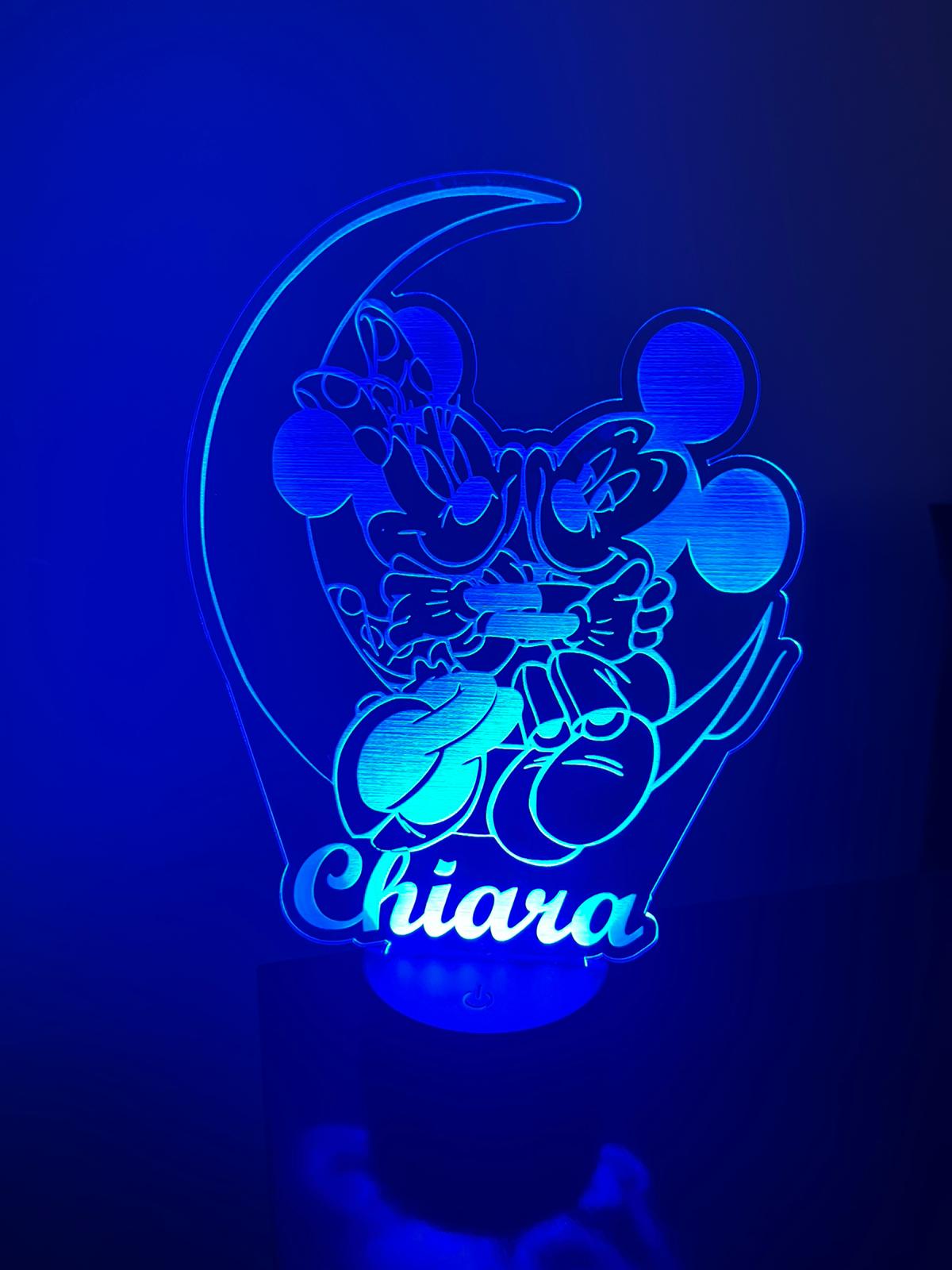 Lampada per bambini topolino e minnie