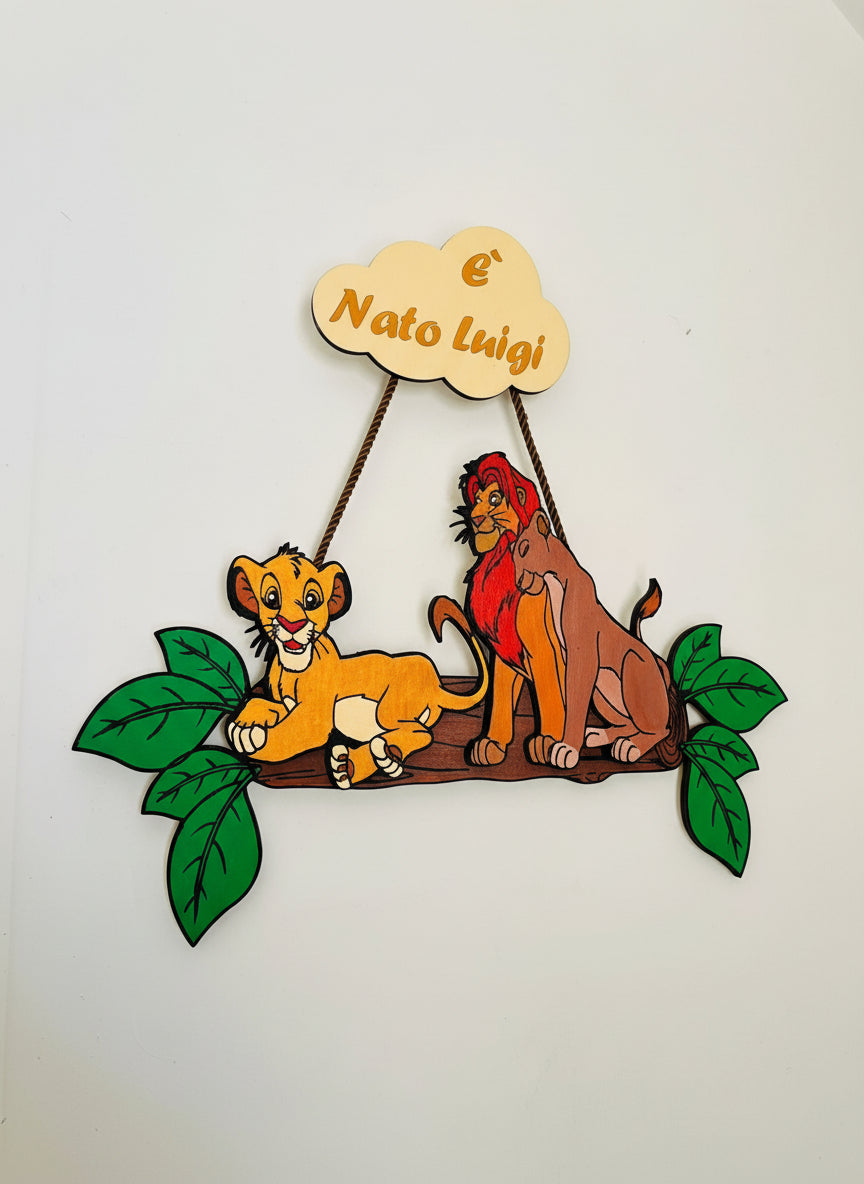 FIOCCO NASCITA IL RE LEONE CON NOME PERSONALIZZATO