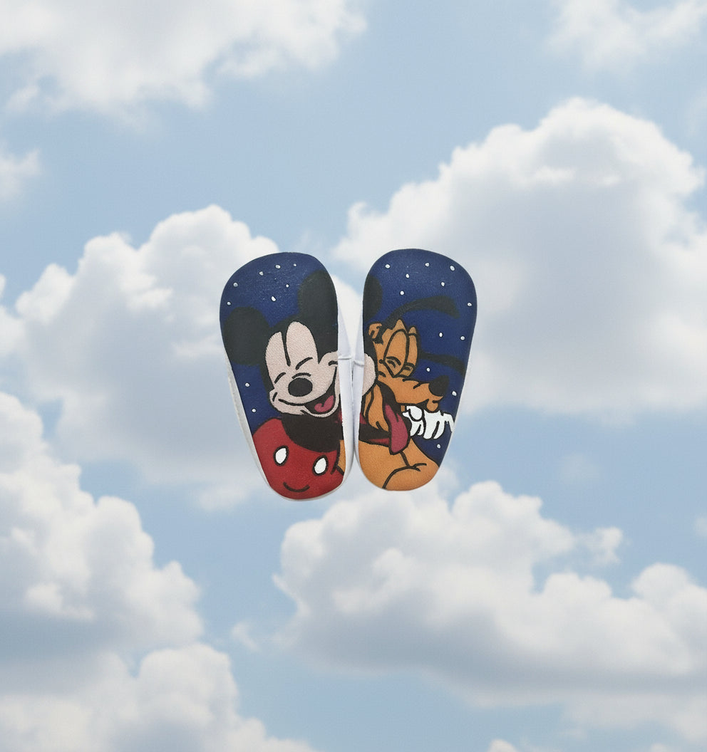 Scarpette per neonati Topolino e Pluto