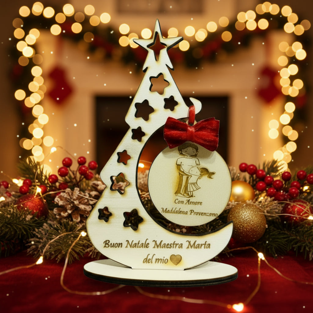 Albero Di Natale in legno Personalizzato