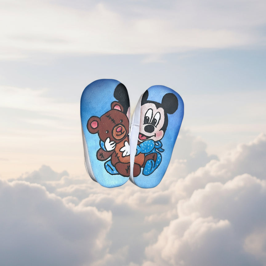 Scarpette per neonati Topolino con Orsetto