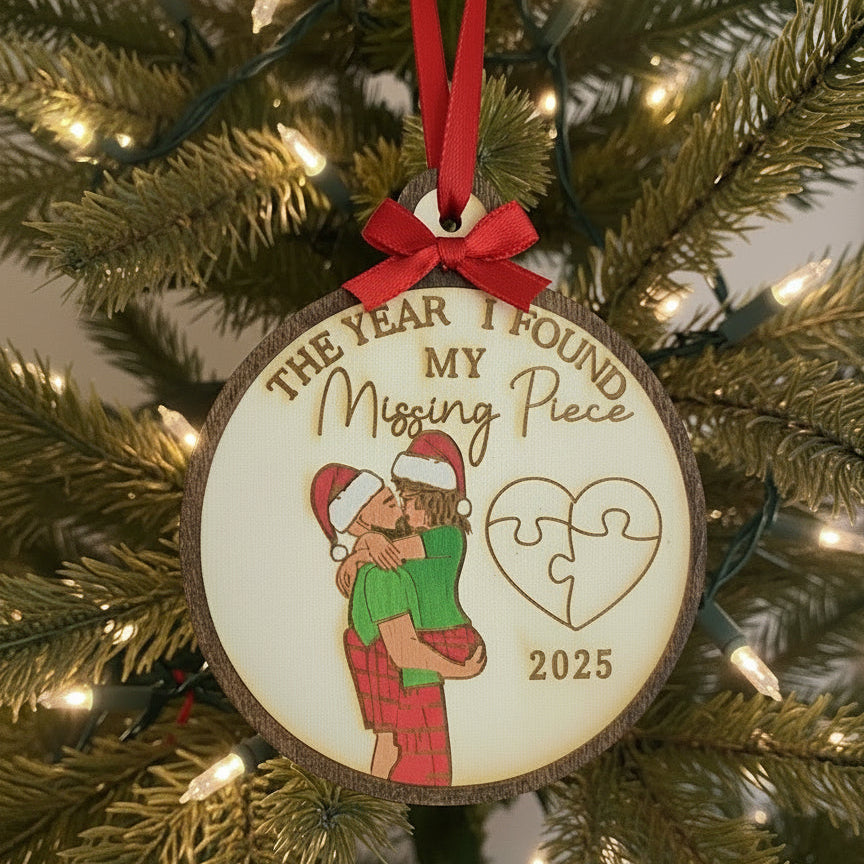 Pallina Natalizia In Legno- The Year I Found my Missing Piece