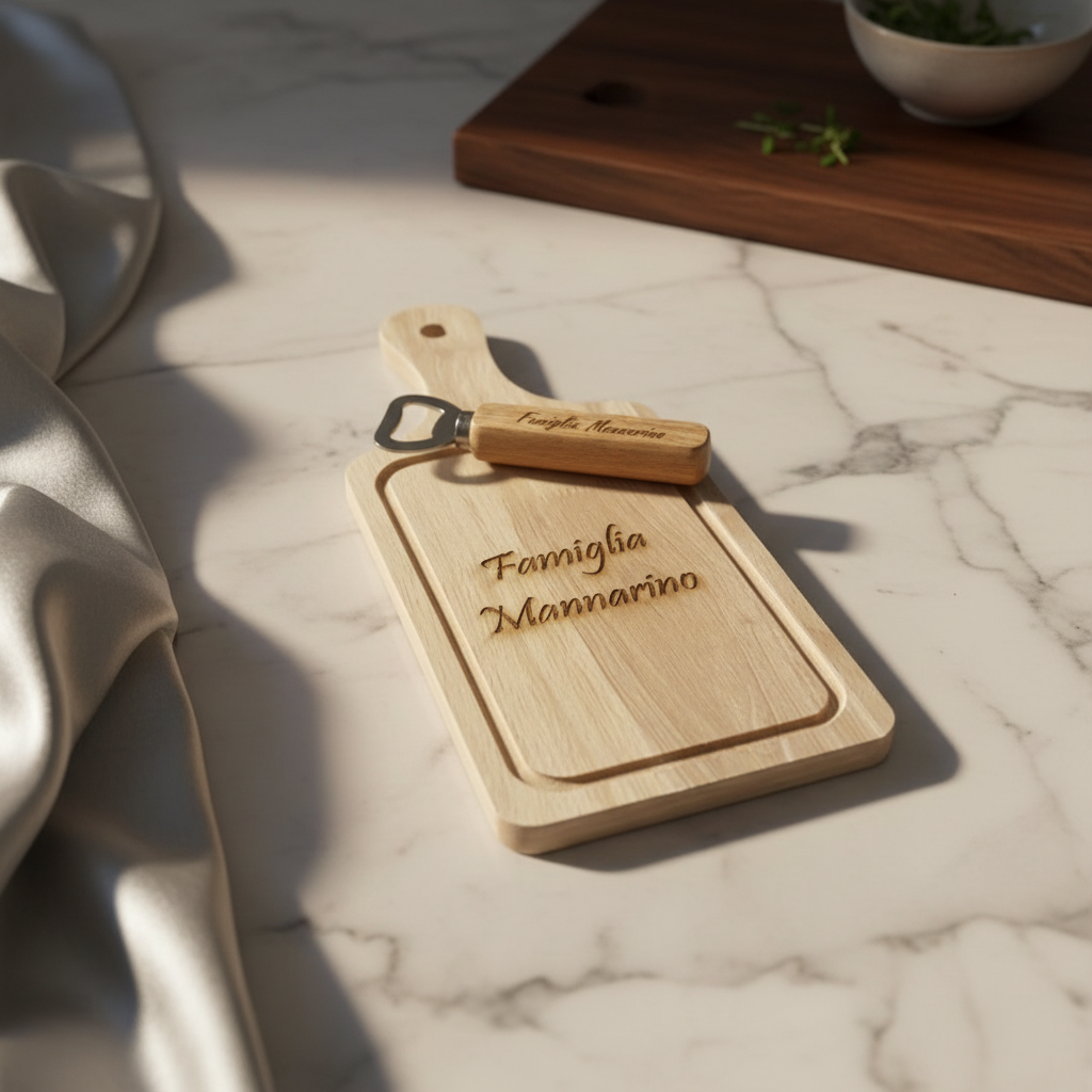 Taglieri personalizzati + stappa bottiglie con incisione Personalizzata