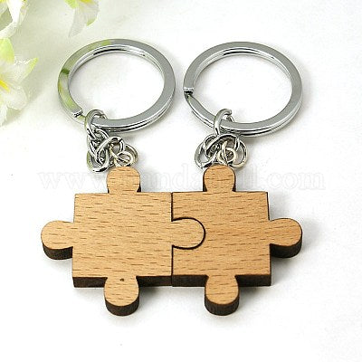 PORTACHIAVE IN LEGNO A FORMA DI PUZZLE