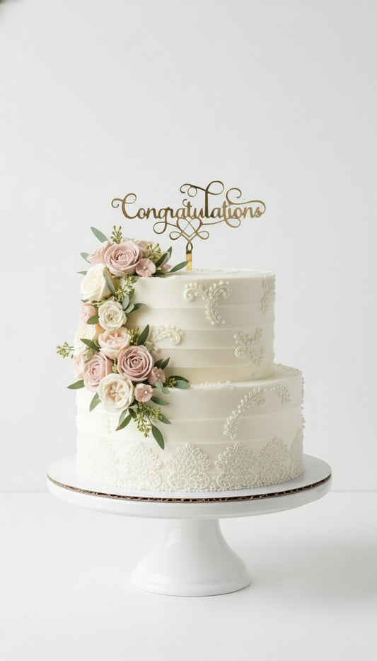 Cake topper personalizzato in plexiglass – Congratulation