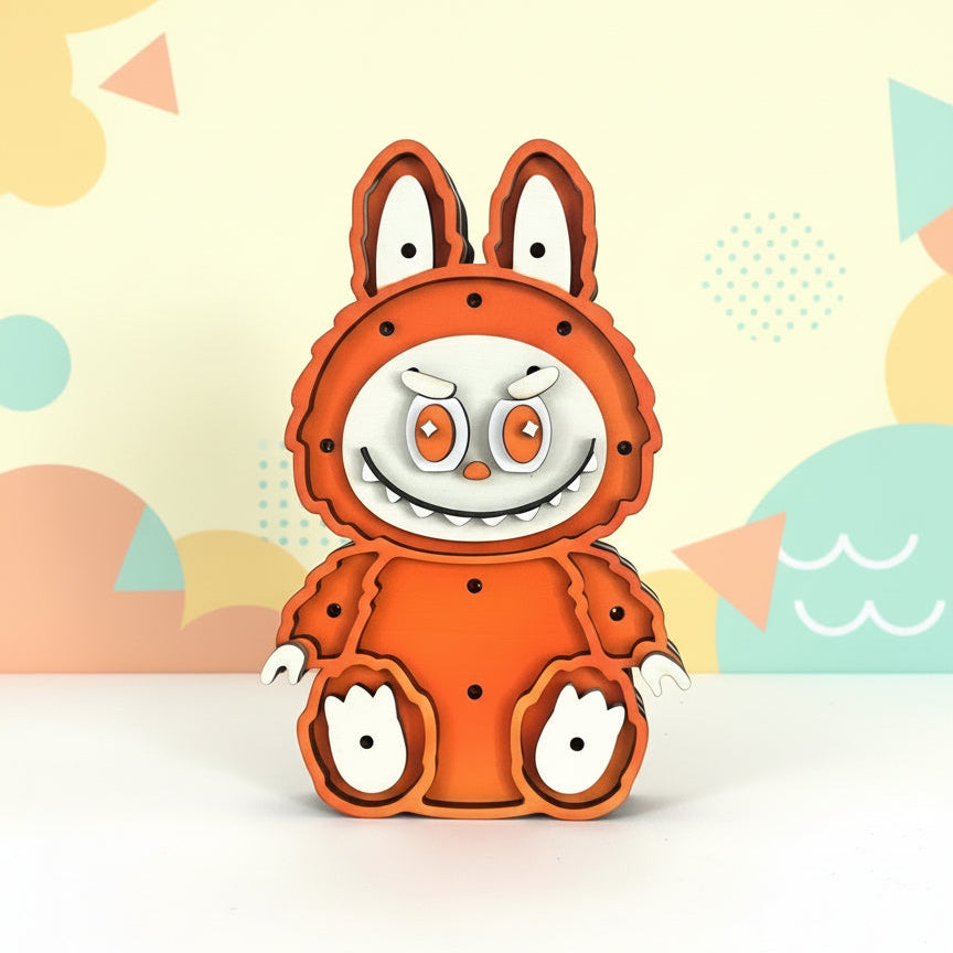 Lampada LED da Cameretta in Legno – Labuba Arancione