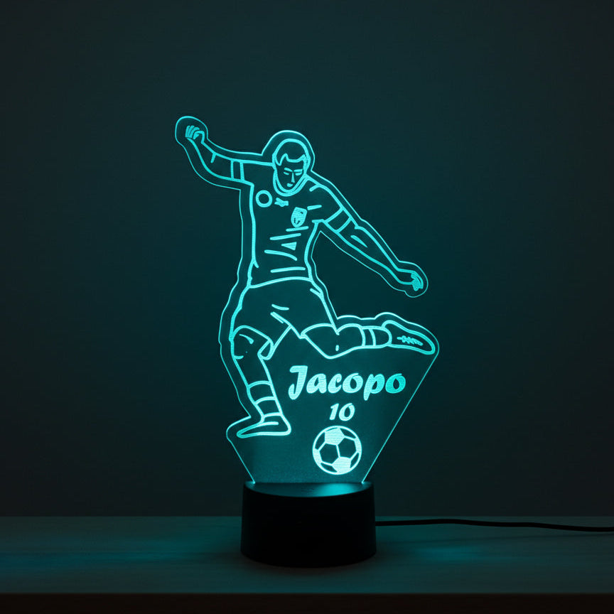 Lampada LED Personalizzata – Calciatore
