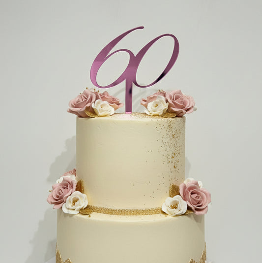 Cake topper personalizzato in plexiglass – 60