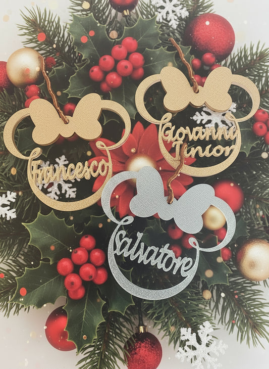 Palline Natalizie Personalizzate – Stile Topolino / Topolina