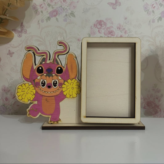 Cornice Personalizzata in Legno Stitch Rosa