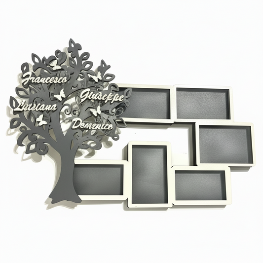 Cornice multipla con 6 foto e Albero della Vita Con Nomi Della Famiglia