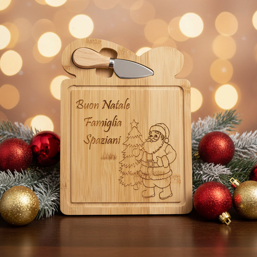 Tagliere Porta Formaggi in Legno con Spatola