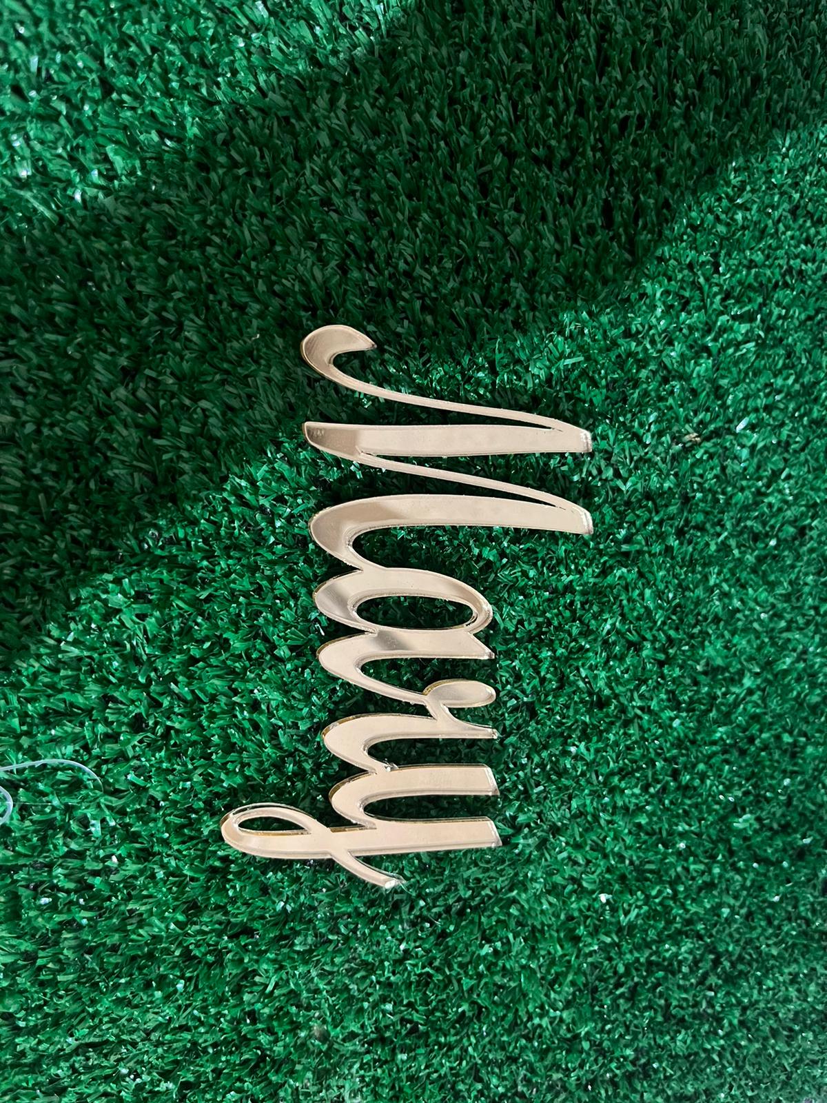 Scritte in plexiglass