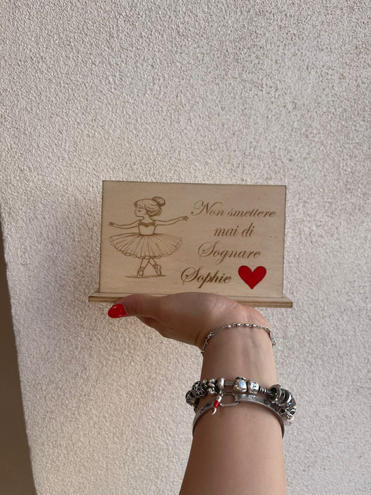 Targhettina in legno