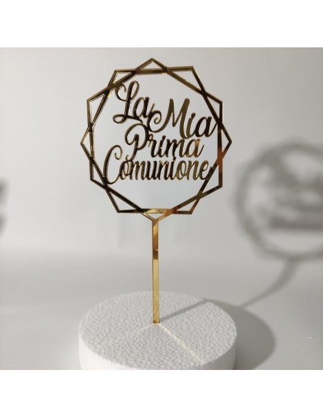 Topper in Plessiglass spacchiato "La mia prima comunione"